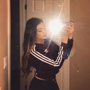 Burgundy Adidas Zip-Up Jacket